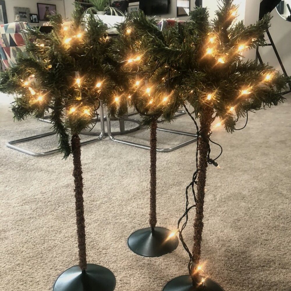 Artificial palm trees